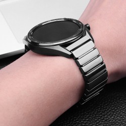 Ανταλλακτικό λουράκι Ceramic Linkband Black για Samsung Galaxy Watch3(45mm)/Watch(46mm)/Huawei Watch 3 (46mm)/ Watch 3 Pro (48mm)/GT 2/Pro/Honor GS Pro/Amazfit GTR 3 (46mm)/GTR 3 Pro/GTR(47mm)/ Stratos 3(48mm) (22mm)
