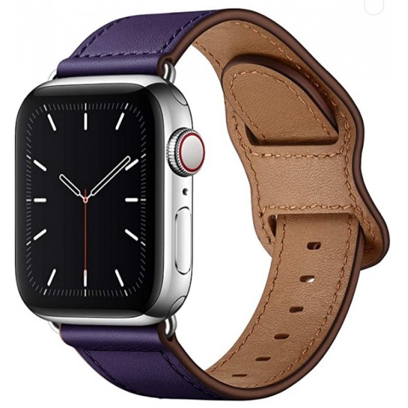 Ανταλλακτικό λουράκι QuickFit Leather Apple Watch 1/2/3/4/5/6/SE/7 (38/40/41mm) Purple