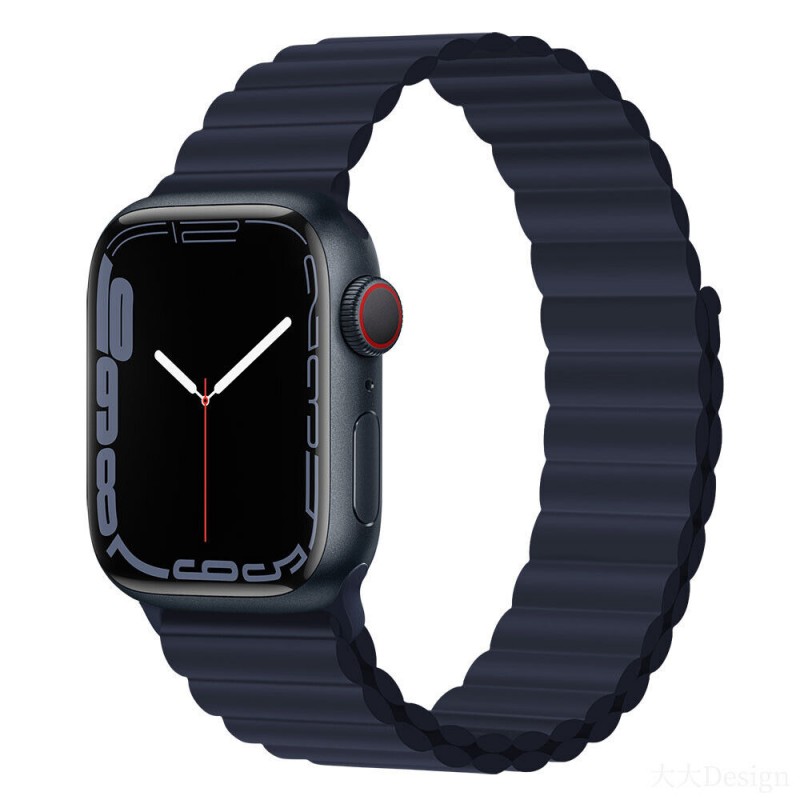 Ανταλλακτικό λουράκι SIlicone Magnetic Loop QuickFit Apple Watch 1/2/3/4/5/6/SE/7/8 (42/44/45/49mm) Indigo