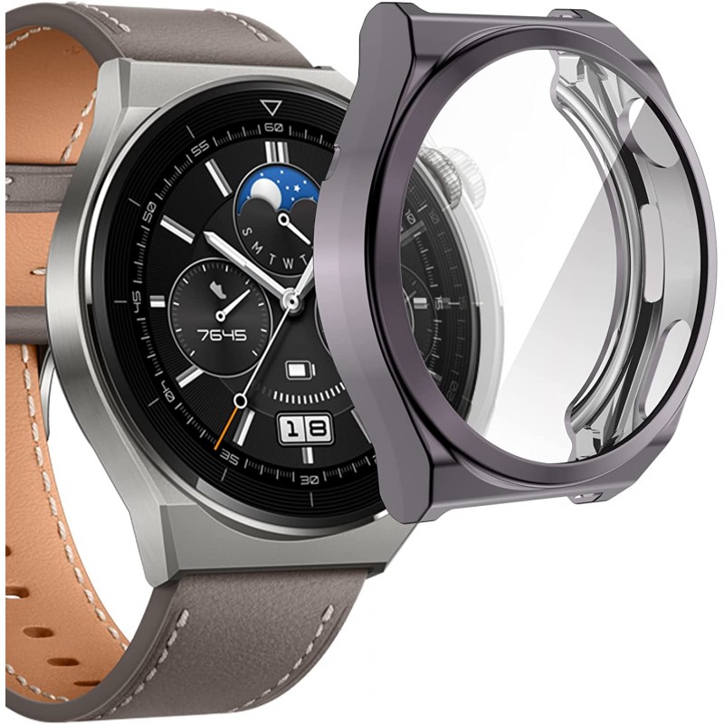 Θήκη Electroplated TPU Full Cover Huawei Watch GT 3 Pro (43mm) Grey