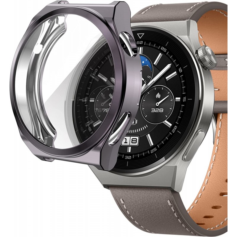 Θήκη Electroplated TPU Full Cover Huawei Watch GT 3 Pro (43mm) Grey