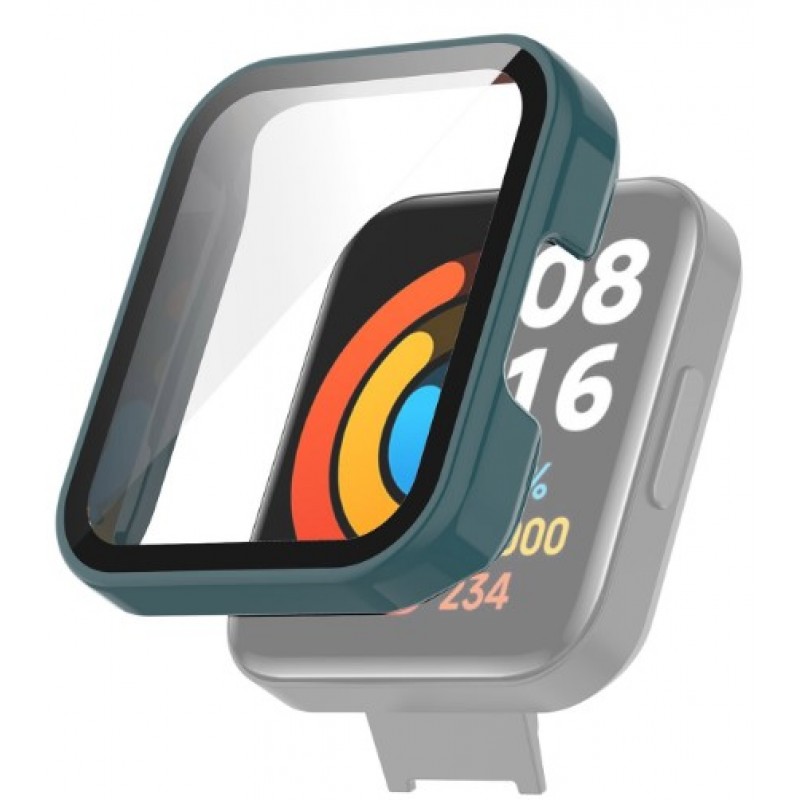 Θήκη PC Full Glass Screen Protector Xiaomi Redmi Watch 2 Lite Green