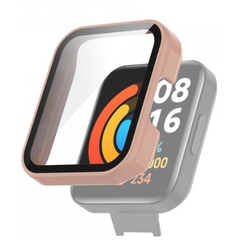 Θήκη PC Full Glass Screen Protector Xiaomi Redmi Watch 2 Lite Rose Gold