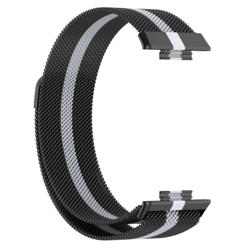 Ανταλλακτικό λουράκι QuickFit Huawei Watch Fit 2 Milanese Band Black/Grey