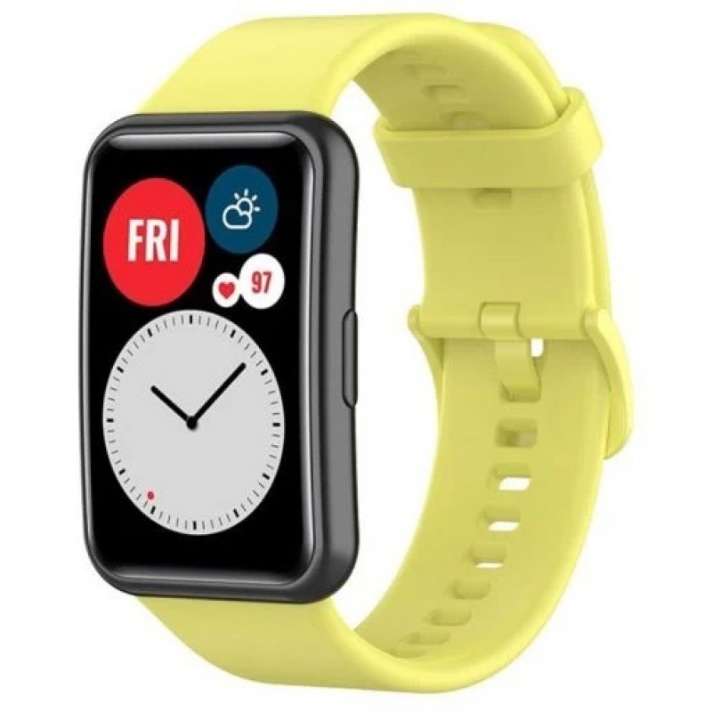 Ανταλλακτικό λουράκι QuickFit Huawei Watch Fit/Fit New Smoothband Yellow