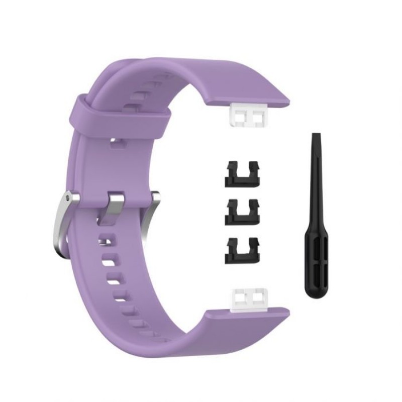 Ανταλλακτικό λουράκι QuickFit Huawei Watch Fit/Fit New Smoothband Light Purple with Silver Buckle