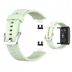 Ανταλλακτικό λουράκι QuickFit Huawei Watch Fit/Fit New Smoothband Light Green with Silver Buckle Ανταλλακτικό λουράκι QuickFit Huawei Watch Fit/Fit New Smoothband Light Green with Silver Buckle