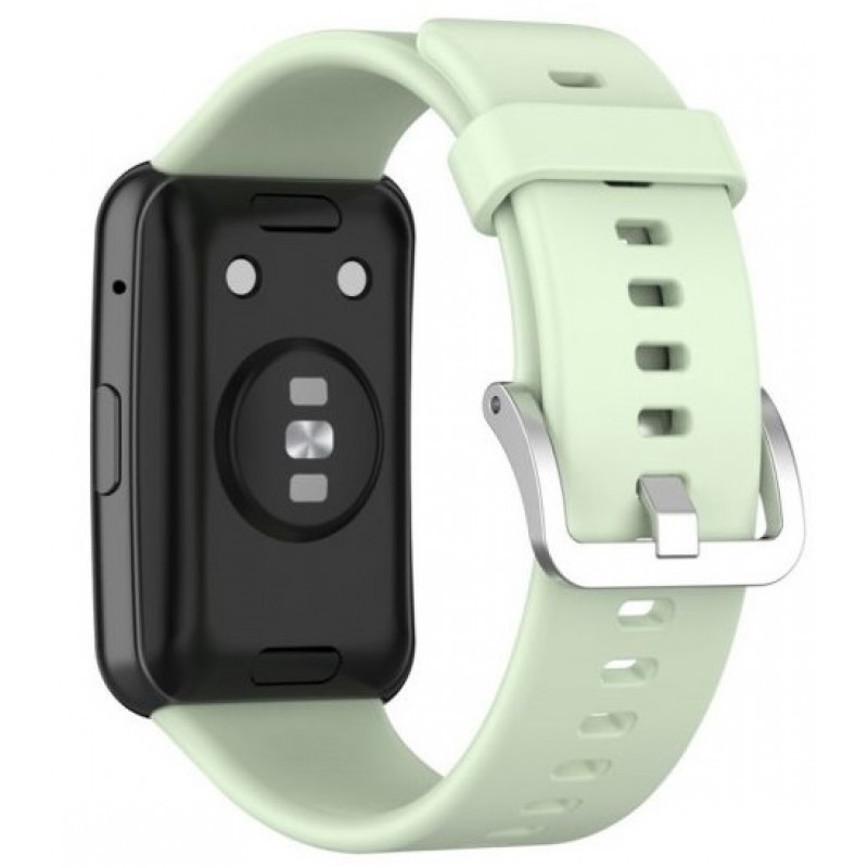 Ανταλλακτικό λουράκι QuickFit Huawei Watch Fit/Fit New Smoothband Light Green with Silver Buckle Ανταλλακτικό λουράκι QuickFit Huawei Watch Fit/Fit New Smoothband Light Green with Silver Buckle