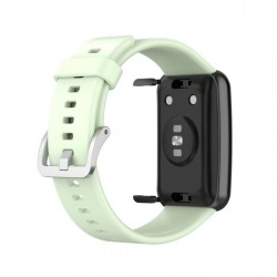 Ανταλλακτικό λουράκι QuickFit Huawei Watch Fit/Fit New Smoothband Light Green with Silver Buckle Ανταλλακτικό λουράκι QuickFit Huawei Watch Fit/Fit New Smoothband Light Green with Silver Buckle