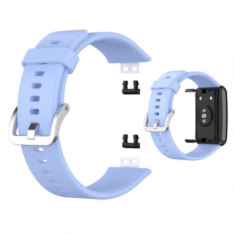 Ανταλλακτικό λουράκι QuickFit Huawei Watch Fit/Fit New Smoothband Light Blue with Silver Buckle