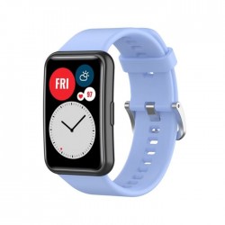 Ανταλλακτικό λουράκι QuickFit Huawei Watch Fit/Fit New Smoothband Light Blue with Silver Buckle