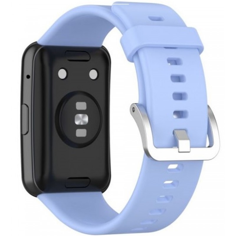 Ανταλλακτικό λουράκι QuickFit Huawei Watch Fit/Fit New Smoothband Light Blue with Silver Buckle