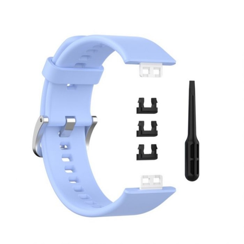 Ανταλλακτικό λουράκι QuickFit Huawei Watch Fit/Fit New Smoothband Light Blue with Silver Buckle