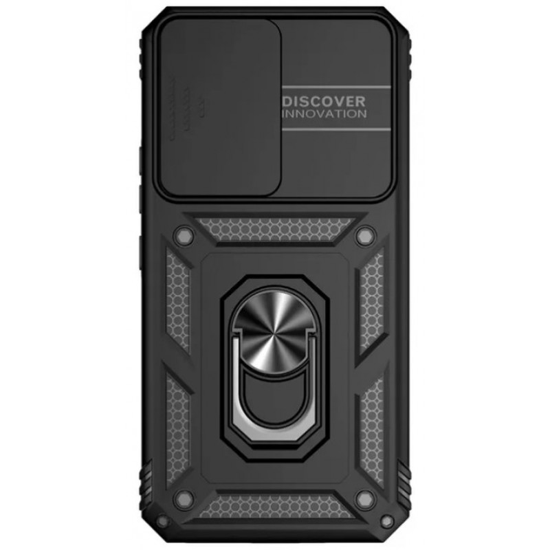 Θήκη Slide Camera Armor Magnetic Stand Motorola Moto G34 5G Shockproof Black