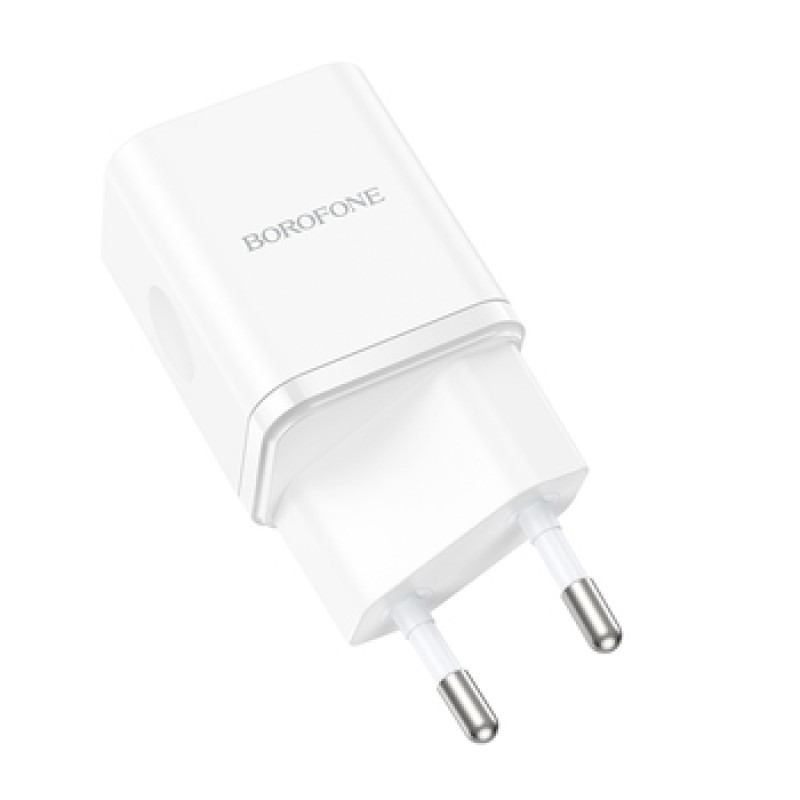 Φορτιστής Ταξιδιού Borofone BN7 Usb + Type C - QC 3.0 PD 20W WHITE