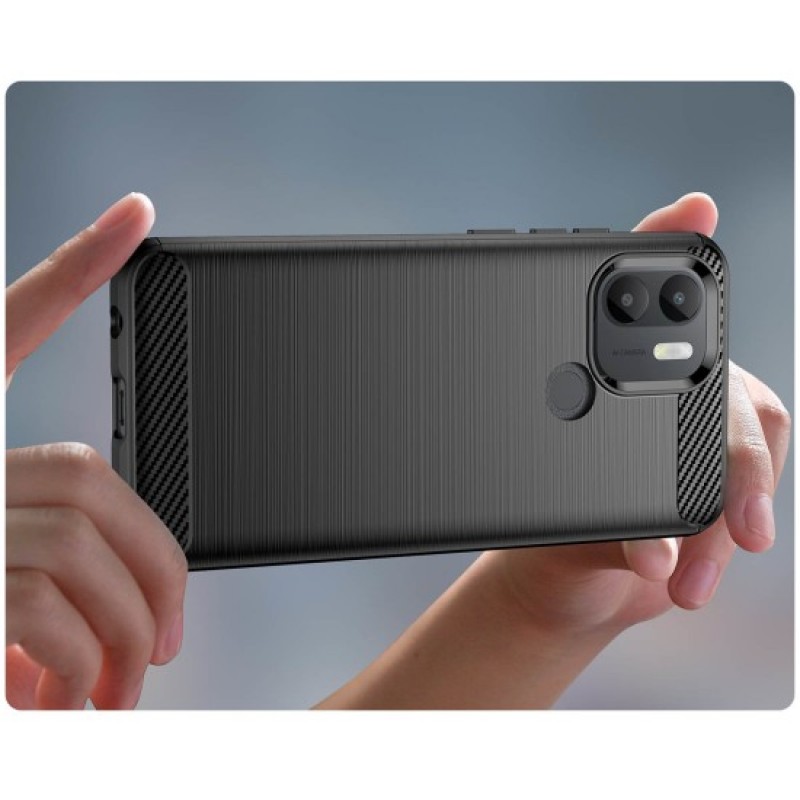 Θήκη TPU Carbon Fiber Brushed Xiaomi Redmi A1+ Black