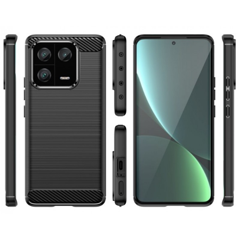 Θήκη TPU Carbon Fiber Brushed Xiaomi 13 Pro Black