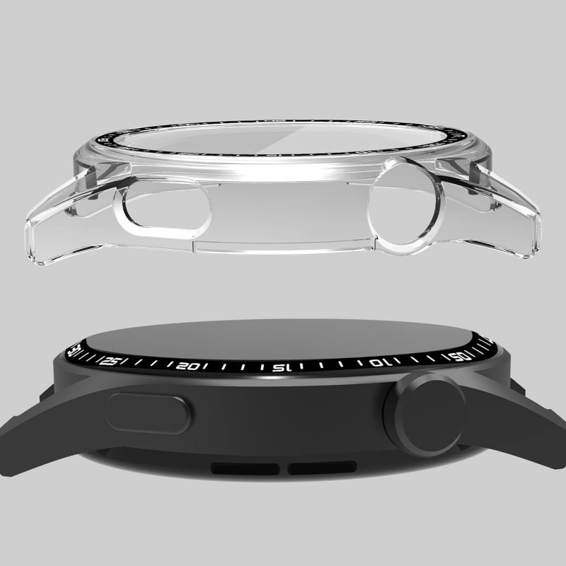 Θήκη PC Full Glass Screen Protector with Scale Huawei Watch GT 5 (46mm) Black