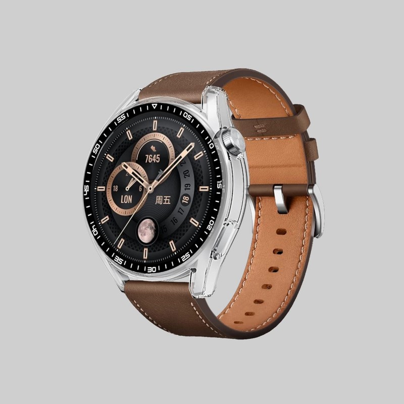 Θήκη PC Full Glass Screen Protector with Scale Huawei Watch GT 5 (46mm) Black