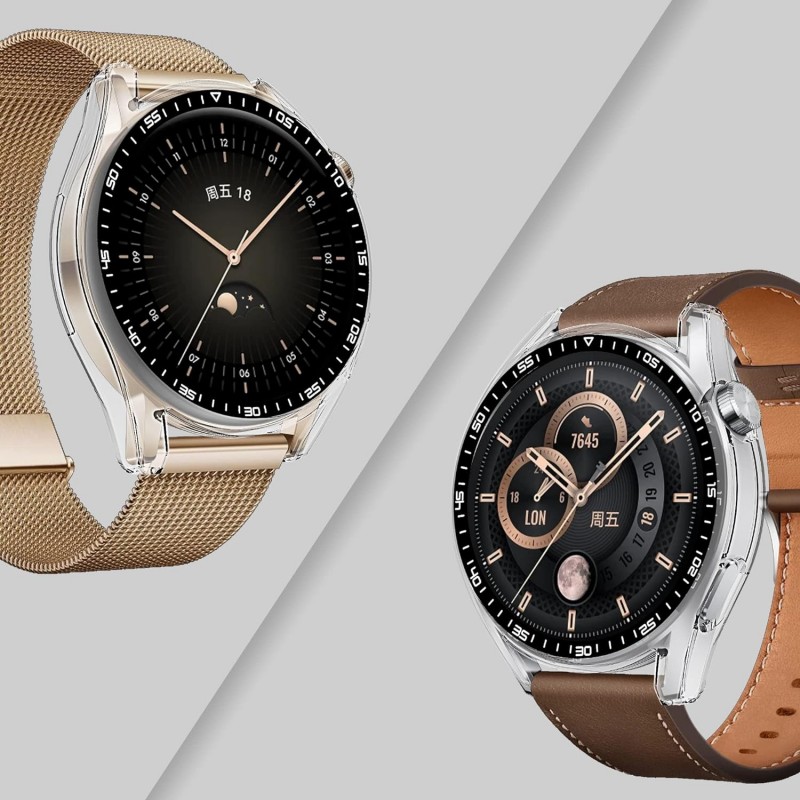 Θήκη PC Full Glass Screen Protector with Scale Huawei Watch GT 5 (46mm) Black