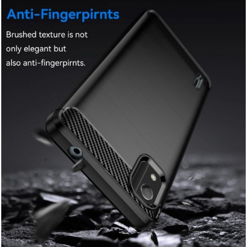 Θήκη TPU Carbon Fiber Brushed Nokia C2 2nd Edition Black