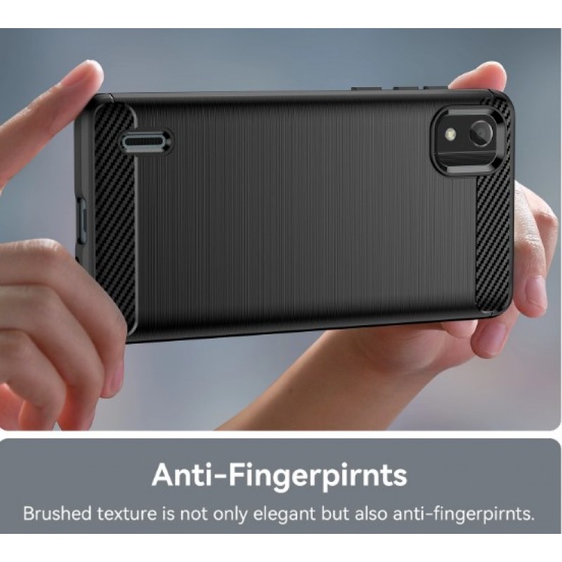 Θήκη TPU Carbon Fiber Brushed Nokia C2 2nd Edition Black