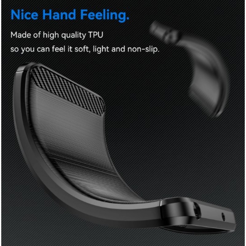 Θήκη TPU Carbon Fiber Brushed Nokia C2 2nd Edition Black