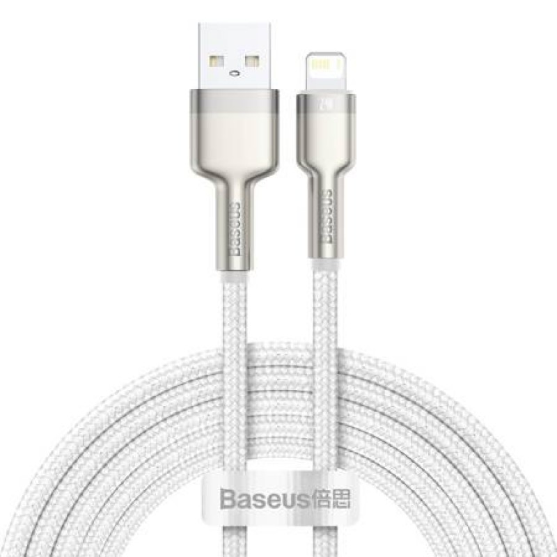 Καλώδιο Data Baseus Braided USB to Lightning Cable 2m (CALJK-B02) White