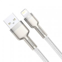 Καλώδιο Data Baseus Braided USB to Lightning Cable 2m (CALJK-B02) White