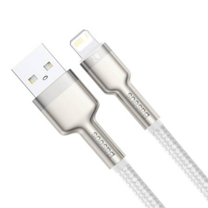 Καλώδιο Data Baseus Braided USB to Lightning Cable 2m (CALJK-B02) White