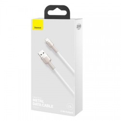 Καλώδιο Data Baseus Braided USB to Lightning Cable 2m (CALJK-B02) White