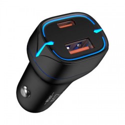 Φορτιστής Αυτοκινήτου Vipfan C11 Usb-A & Usb-C 20W Fast Charger (C11) Black