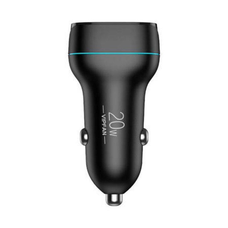 Φορτιστής Αυτοκινήτου Vipfan C11 Usb-A & Usb-C 20W Fast Charger (C11) Black