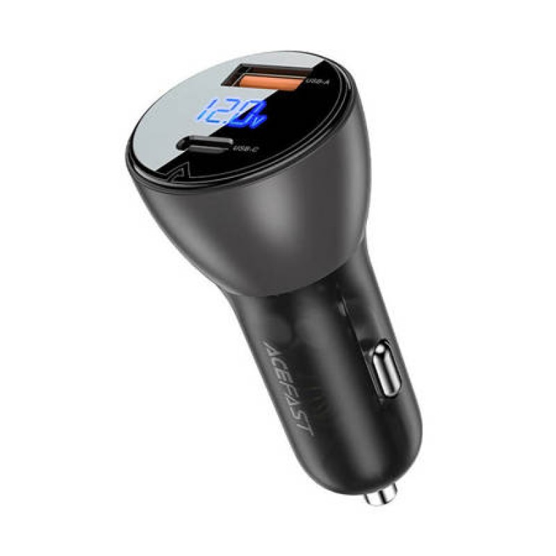 Φορτιστής Αυτοκινήτου Acefast Usb-C & Usb 63W Fast Charge (B6) Black