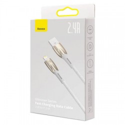 Καλώδιο Data Baseus Glimmer Series USB to Lightning Cable 2.4A 1m (CADH000202) White