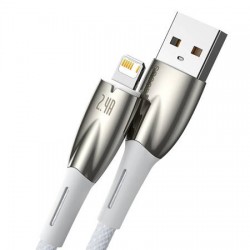 Καλώδιο Data Baseus Glimmer Series USB to Lightning Cable 2.4A 1m (CADH000202) White