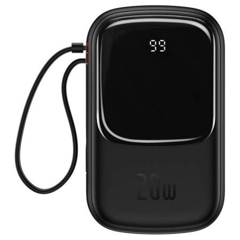 Εξωτερική Μπαταρία Baseus Qpow 20000mAh PowerBank USB/Type-C & Type C Cable Black (PPQD060201)