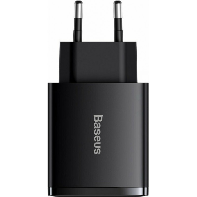 Φορτιστής Ταξιδιού Baseus Quick Charger 2xUSB USB-C 30W Black (CCXJ-E01)