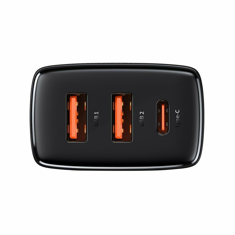 Φορτιστής Ταξιδιού Baseus Quick Charger 2xUSB USB-C 30W Black (CCXJ-E01)