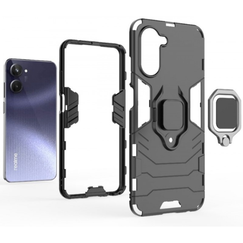 Θήκη Ring Armor Magnetic Stand Realme Note 60 Black