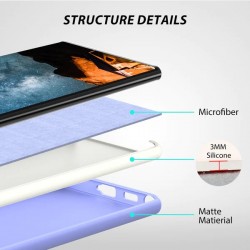 Θήκη Silicone Case Samsung Galaxy S23 Ultra 5G S918 Light Purple