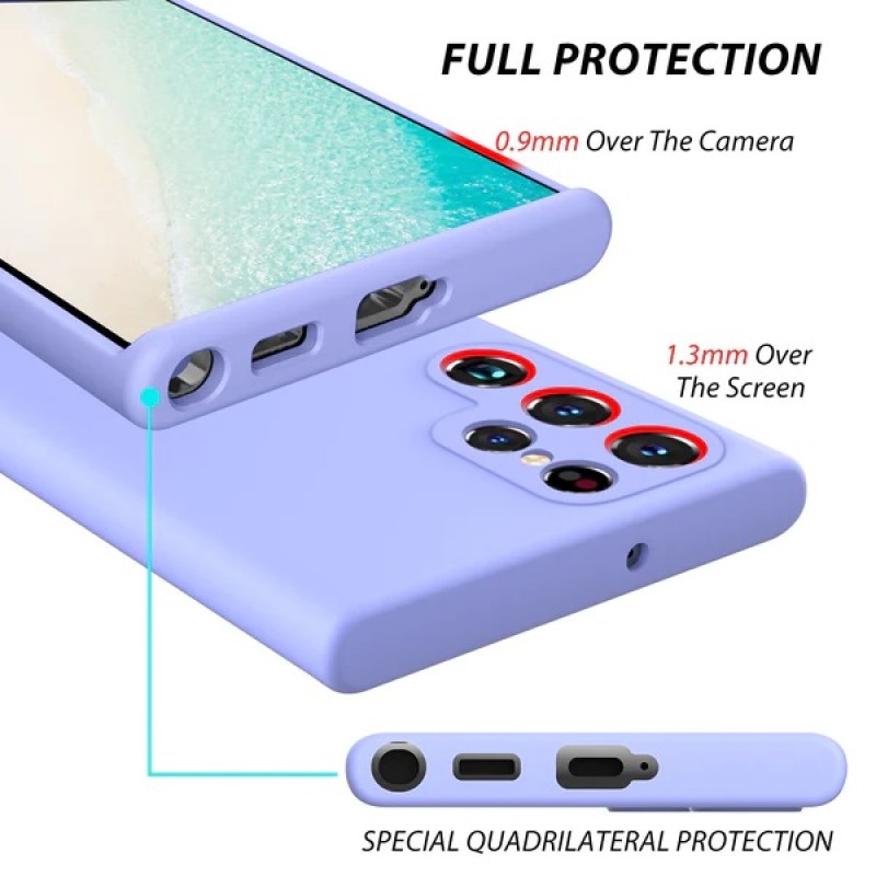 Θήκη Silicone Case Samsung Galaxy S23 Ultra 5G S918 Light Purple