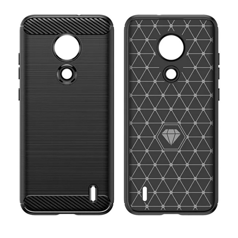 Θήκη TPU Carbon Fiber Brushed Nokia C21 Black