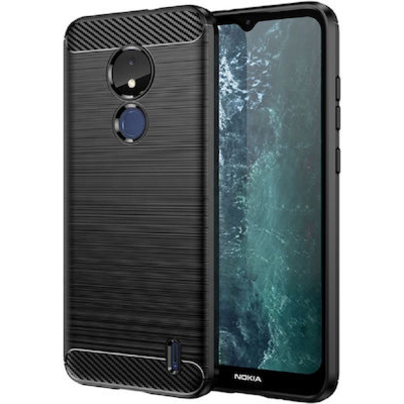 Θήκη TPU Carbon Fiber Brushed Nokia C21 Black