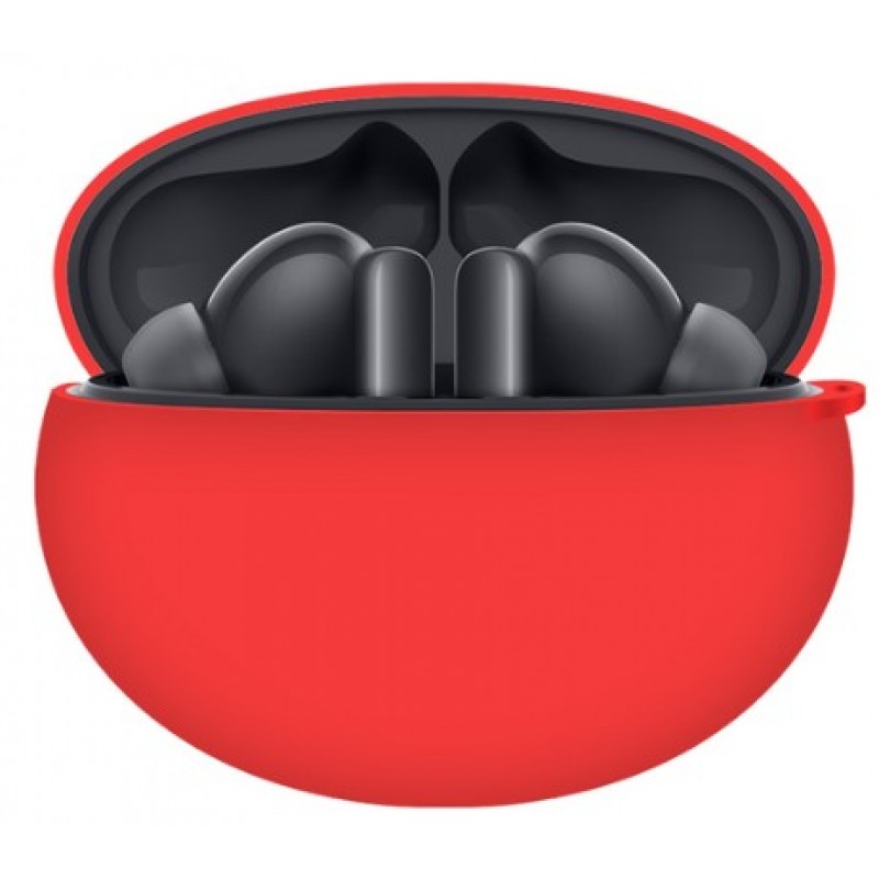 Θήκη Huawei Freebuds 5i Silicone Skin with Carabiner Red