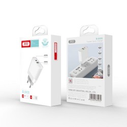 Φορτιστής Ταξιδιού XO L64 1x USB & 1x USB-C 20W White