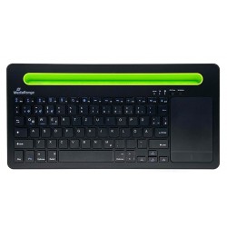 Ασύρματο Πληκτρολόγιο MediaRange Bluetooth Keyboard with 78 keys, touchpad & Tablet slot Black (MROS131-GR)