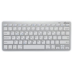 Ασύρματο Πληκτρολόγιο MediaRange Bluetooth Keyboard Compact-sized  Ultra Flat Keys Silver (MROS132-GR)