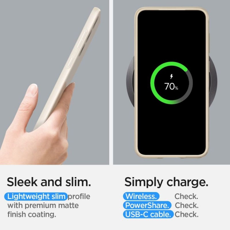 Θήκη Spigen Thin Fit Samsung Galaxy S23 5G S911 Pearled Ivory (ACS06083)