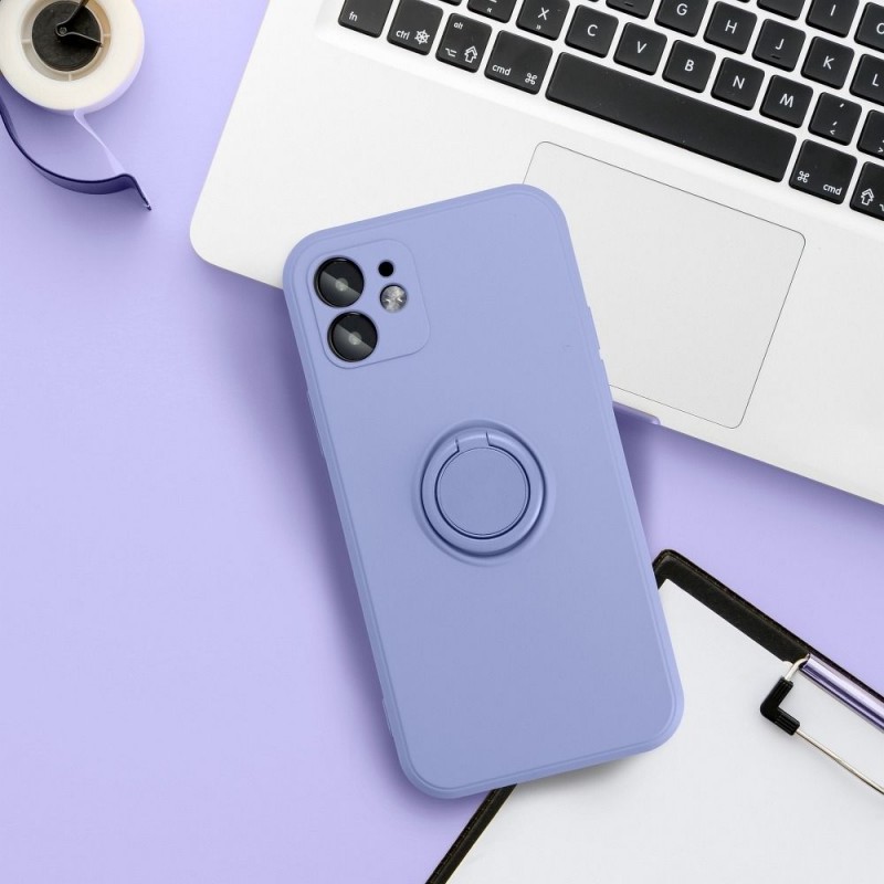 Θήκη Real Smooth Silicone Ring Finger Grip Xiaomi Redmi Note 12 Violet